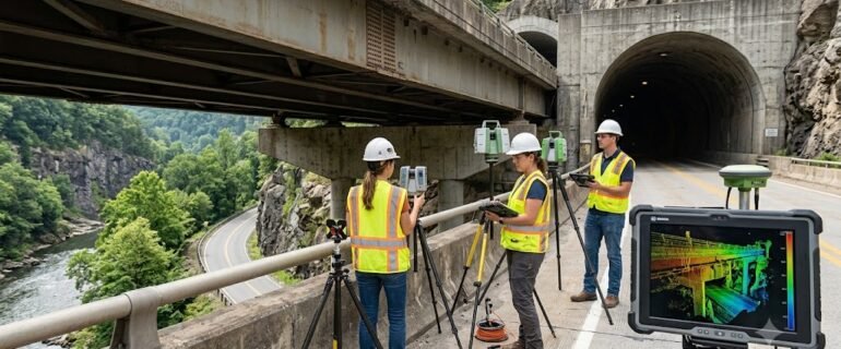 Escaneamento 3D Protege Pontes e Túneis Levantamento As-Built M3E