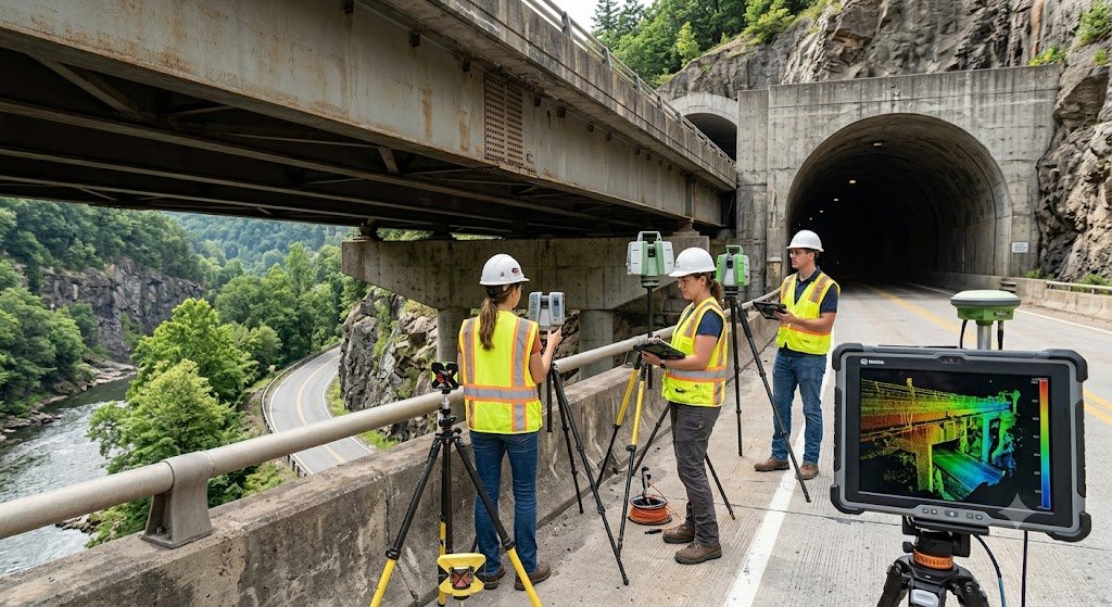 Escaneamento 3D Protege Pontes e Túneis Levantamento As-Built M3E