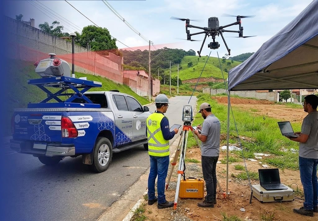 Complementaridade com Drones e Tecnologias de Campo, m3e, mobile mapping