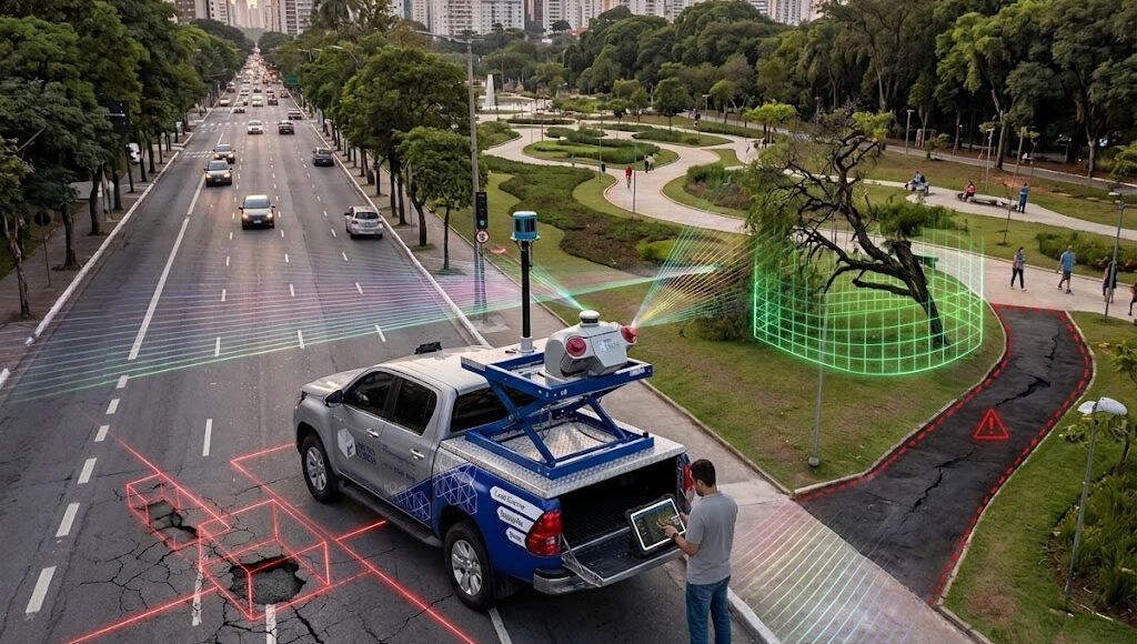 mapeamento móvel para gestão de arborização, m3e, mobile mapping