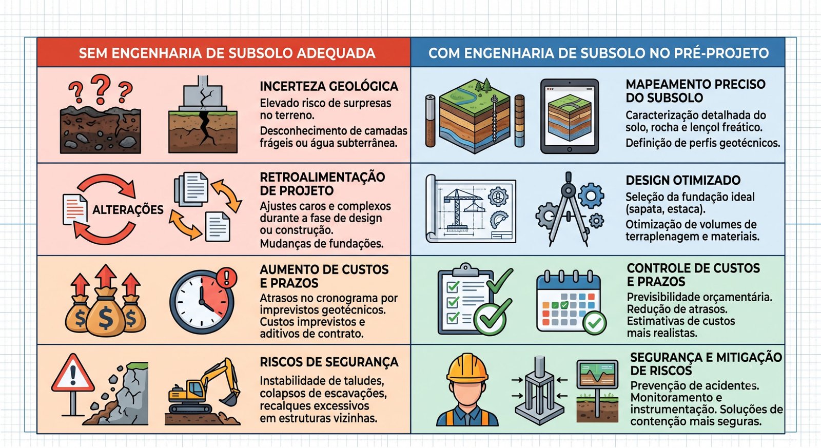 Benefícios da Engenharia de Subsolo na Etapa de Pré-Projeto, M3E