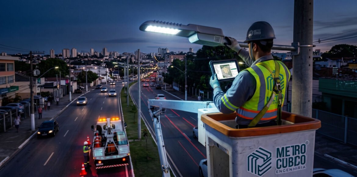 inventário de iluminação pública, m3e