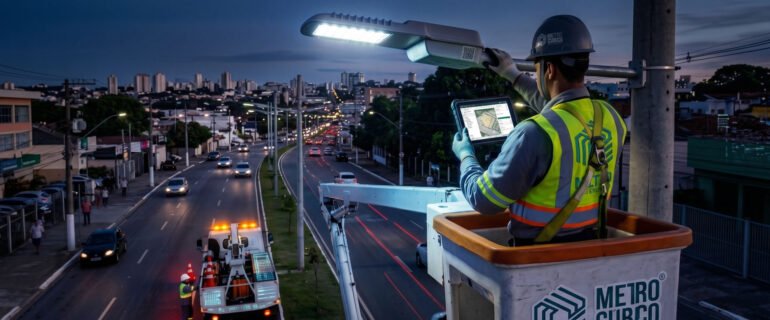 inventário de iluminação pública, m3e