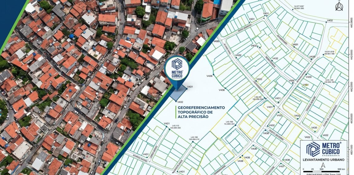 levantamento topográfico para reurb, M3E