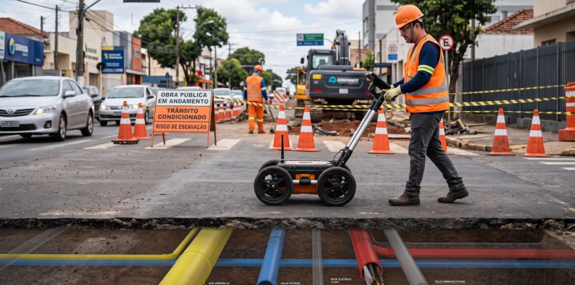 mapeamento de interferências subterrâneas gpr, M3E