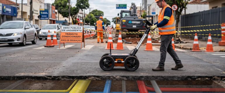 mapeamento de interferências subterrâneas gpr, M3E mapeamento de interferências subterrâneas gpr, M3E