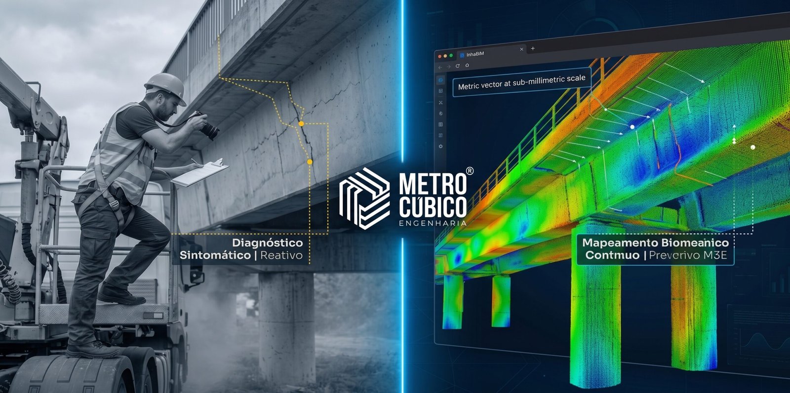 A Evolução no Diagnóstico de Obras de Arte Especiais (OAEs), laser scanning 3d m3e