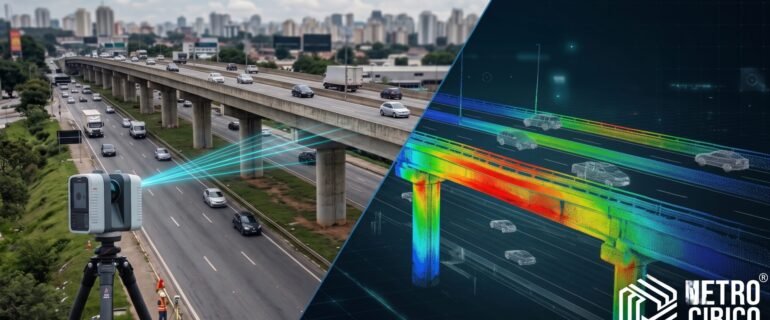 inspeção 3D de pontes e viadutos, laser scanning m3e inspeção 3D de pontes e viadutos, laser scanning m3e