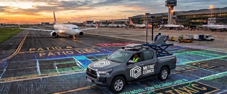 laser scanner 3D para aeroportos, m3e