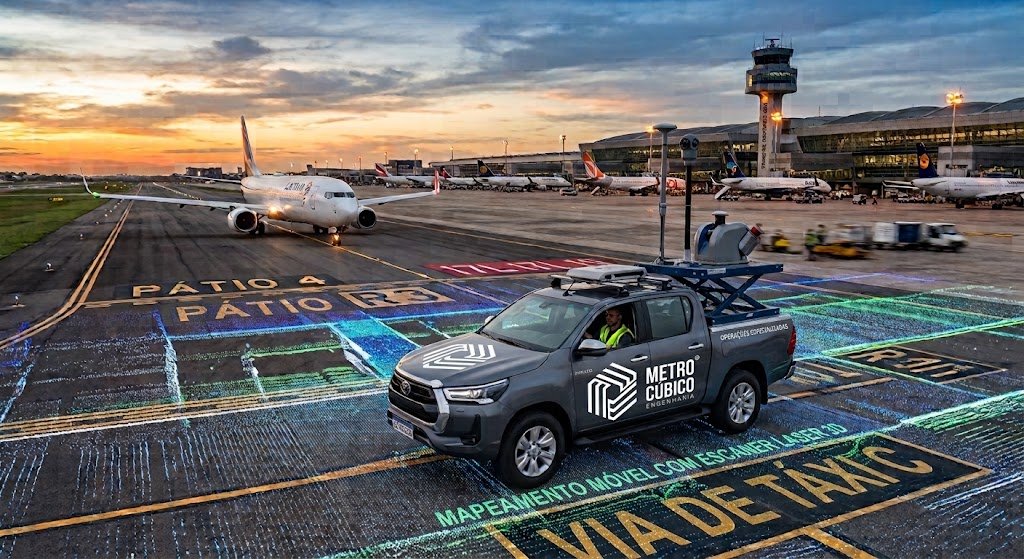 laser scanner 3D para aeroportos, m3e